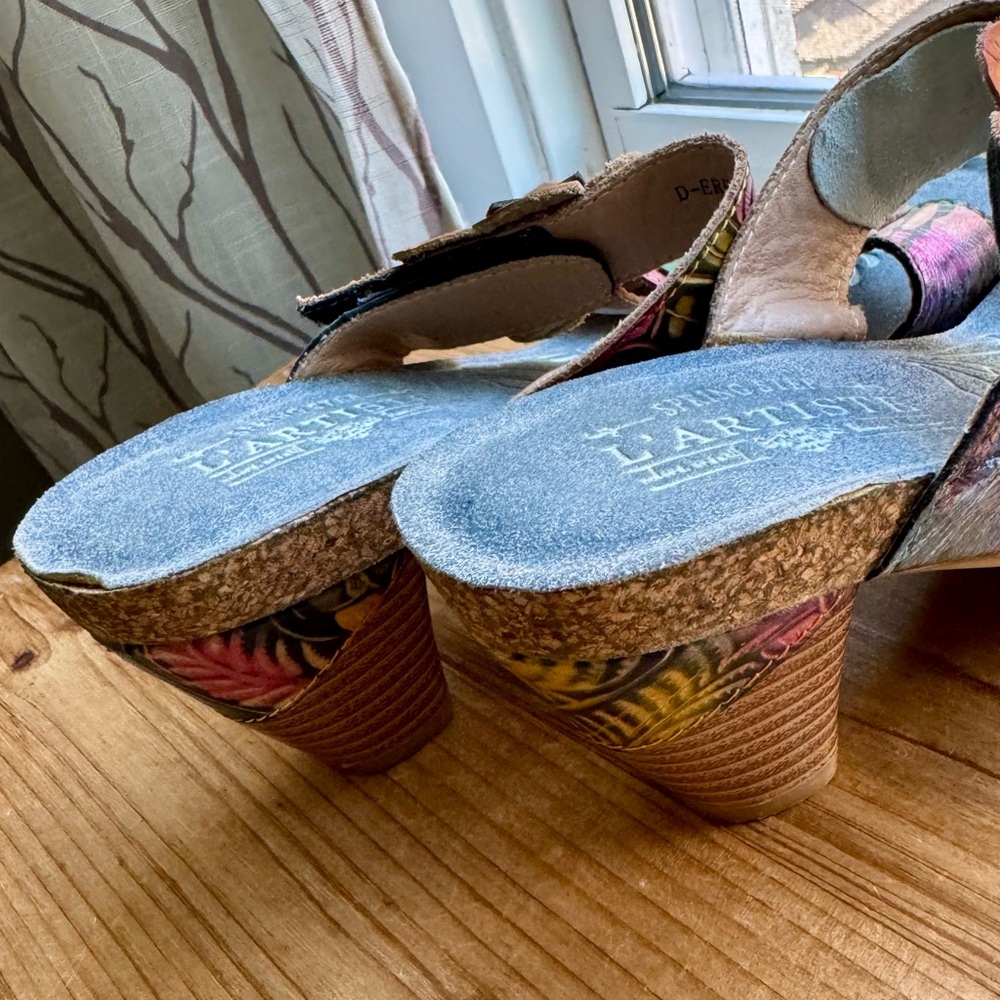 L’ARTISTE Leather Rossie Sandals 38 - Picture 7 of 11